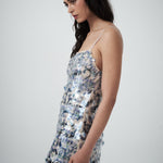 Mood shot featuring the Ava Sequins Mini Dress
