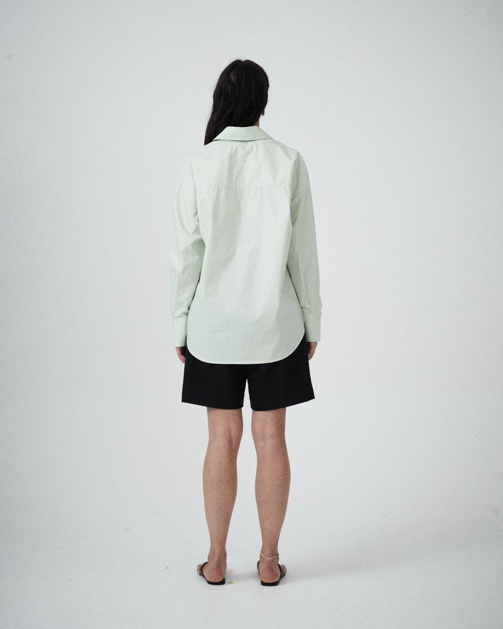 Back view of the Elara Shirt in Pistachio
