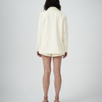 Back view of Enrica Tailored Shorts in Milk