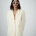 Front view of Enrica Tailored Shorts in Milk