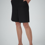 Model styling Enrica Tailored Shorts with top